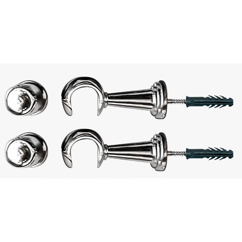 kit com 2 suportes para varão cromado 19 mm ; Sò os Suportes