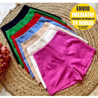Short Alfaiataria Modelo Zara Feminino com Bolso Lateral Verão Cintura Alta Eloquencia Com zipper Moda Primavera Outono Social Blogueira Virginia Promoção