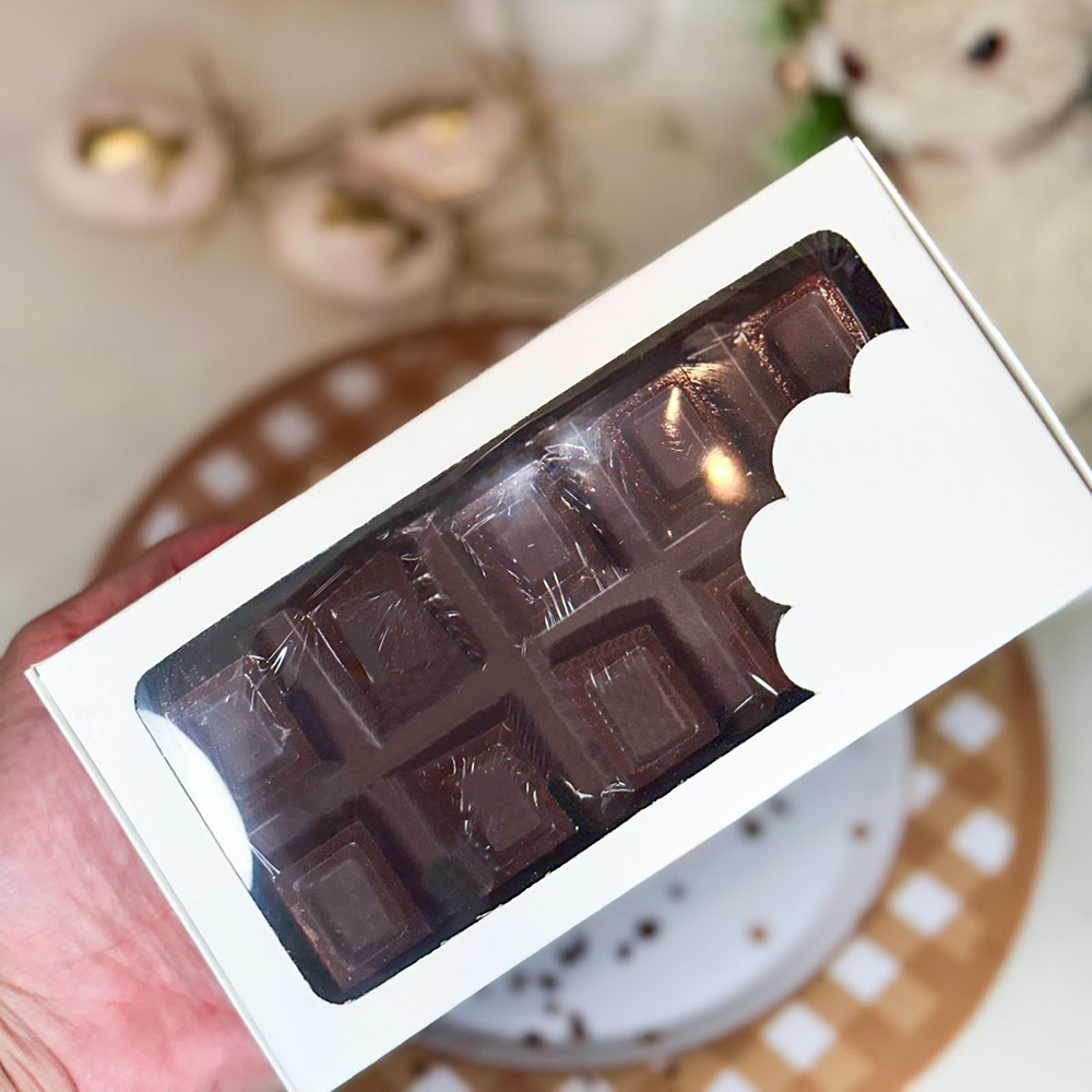 Caixa Barra de Chocolate Gourmet 300g - 16x8,5x3,5cm - KIT 10 UNIDADES