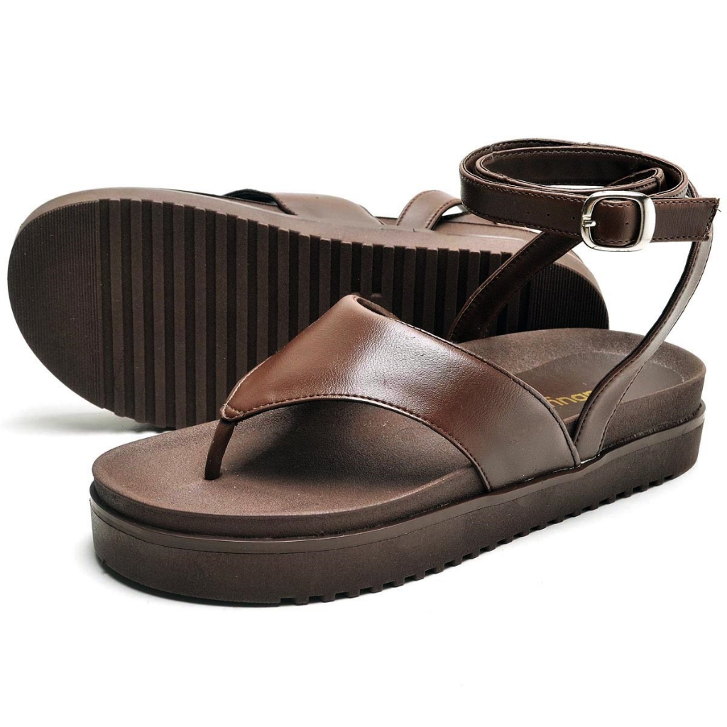 Detalhes do Sandalia Papete Dubuy Feminina Marrom Malu 2046FG