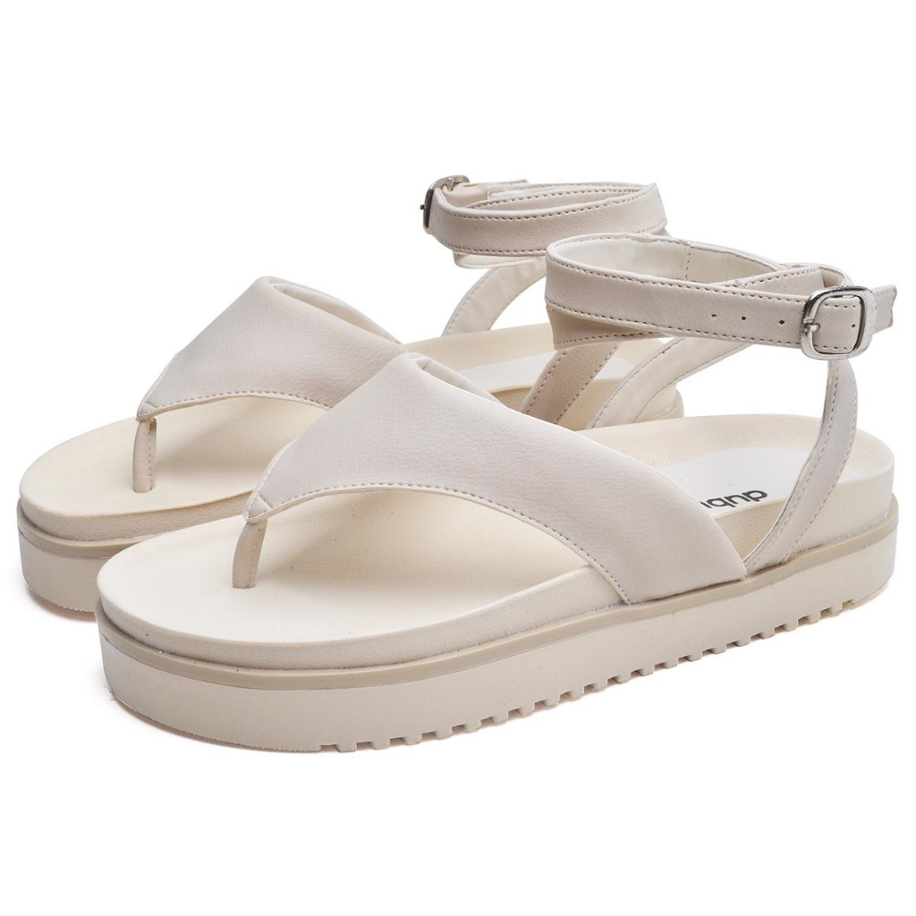 Sandalia Papete Dubuy Feminina Off White Malu 2046FG em Oferta na Shopee
