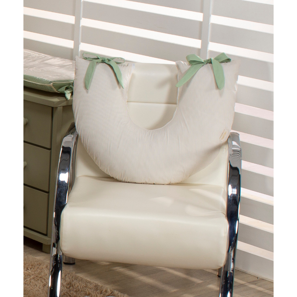 Almofada Amamentar Safari Bita Palha com Verde Erva Doce em Oferta na Shopee