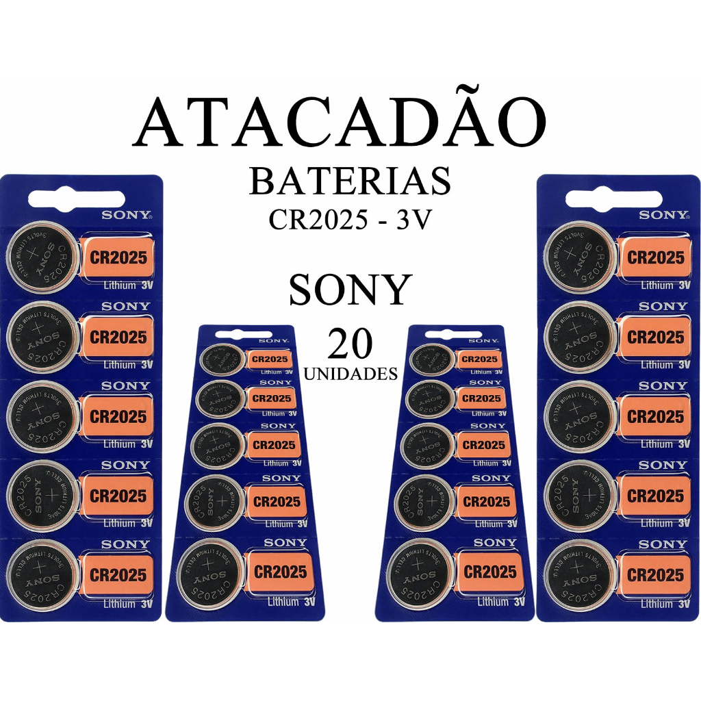 Baterias Sony Murata Cr2025 3v Alto Atacado Preço diminui se comprar + Original Relógio Pc Camera Digital eletronicos