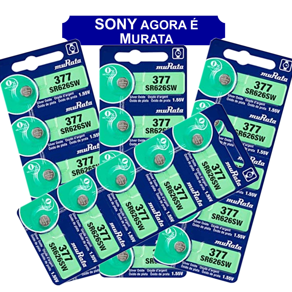 Baterias Sony 377 Sr626sw Murata Alto Atacado Original Lr626 177 Ag4 Lithium para relógios pc camera