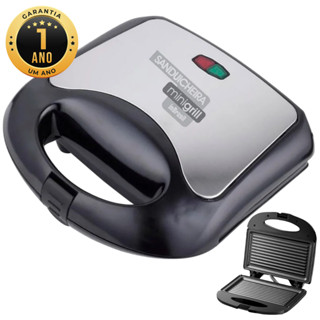 Sanduicheira e Grill 2 em 1 - Inox antiaderente - 750W - Mod: INBSW01