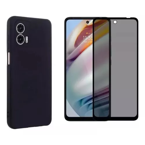 Capa Case Aveludada Para Moto G73 + Pelicula Privacidade