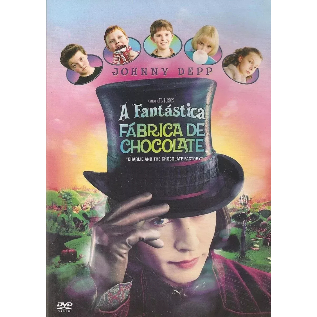 Dvd A Fantástica Fábrica de Chocolate (2005) - Johnny Depp, Tim Burton - Original Lacrado