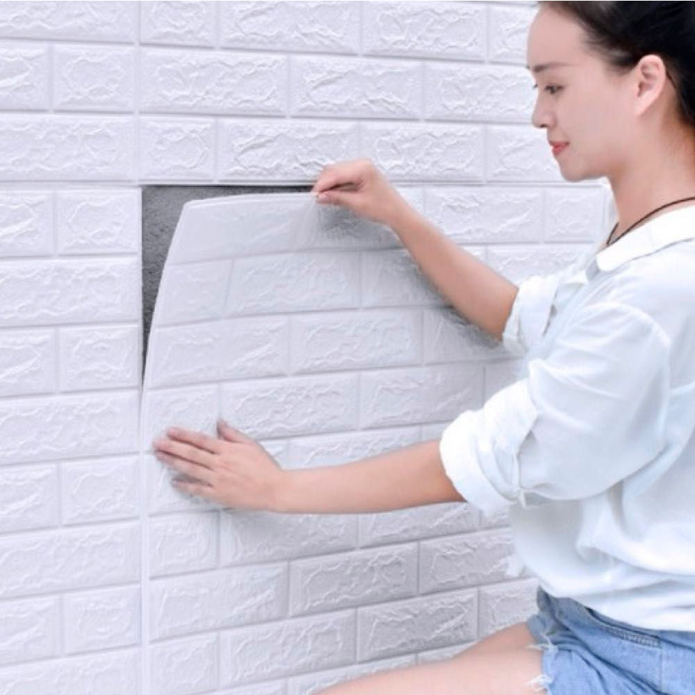 Kit 20 Peças Painel 3d Alto Relevo E Autoadesivo de Espuma Fácil Aplicação