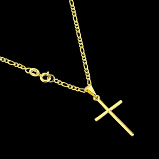 Corrente 3x1 Masculina + Pingente Cruz Palito Banhado a Ouro 18k Cordão e Crucifixo em Oferta na Shopee