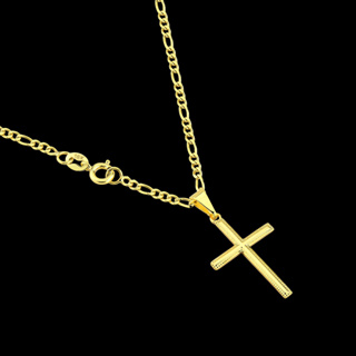 Corrente Colar 3x1 Com Cruz Banhado a ouro18k Cordão Masculino Pingente Crucifixo Folheado em Oferta na Shopee