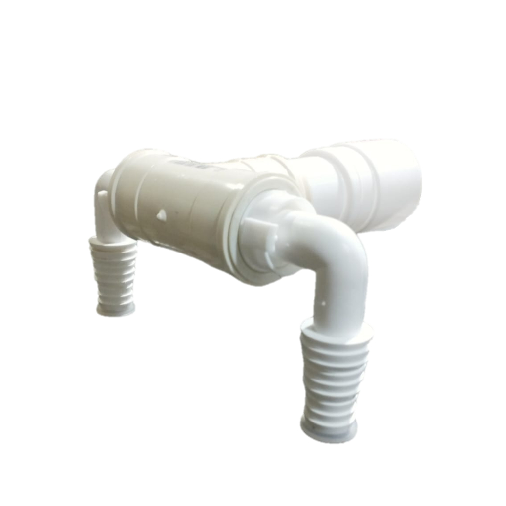Adaptador Articulado Saída De Água Dupla Máquina De Lavar Secar Tanque Tanquinho Amanco 45° / 90°