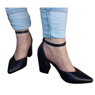 SCARPIN NAPA PRETO DE FIVELA