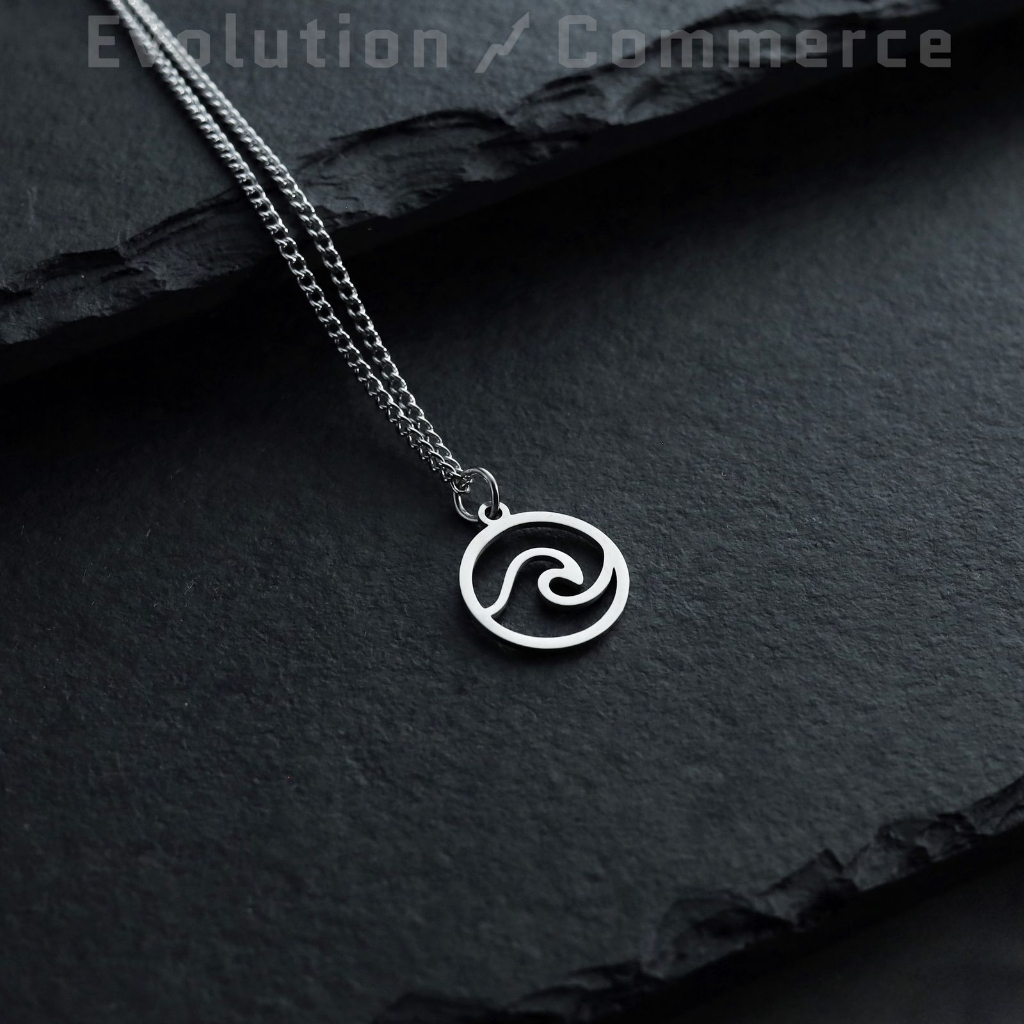 Colar Corrente Masculino Cordão Aço Inoxidável 316l Antialérgico Correntinha com Pingente Onda Mar Praia Não fica Preto em Oferta na Shopee