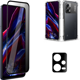 Kit Película Privacidade + Película da Câmera + Capinha Case Para Xiaomi Poco X5 - 5G