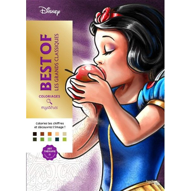 Livro coloris Disney branca de neve pintura numerada