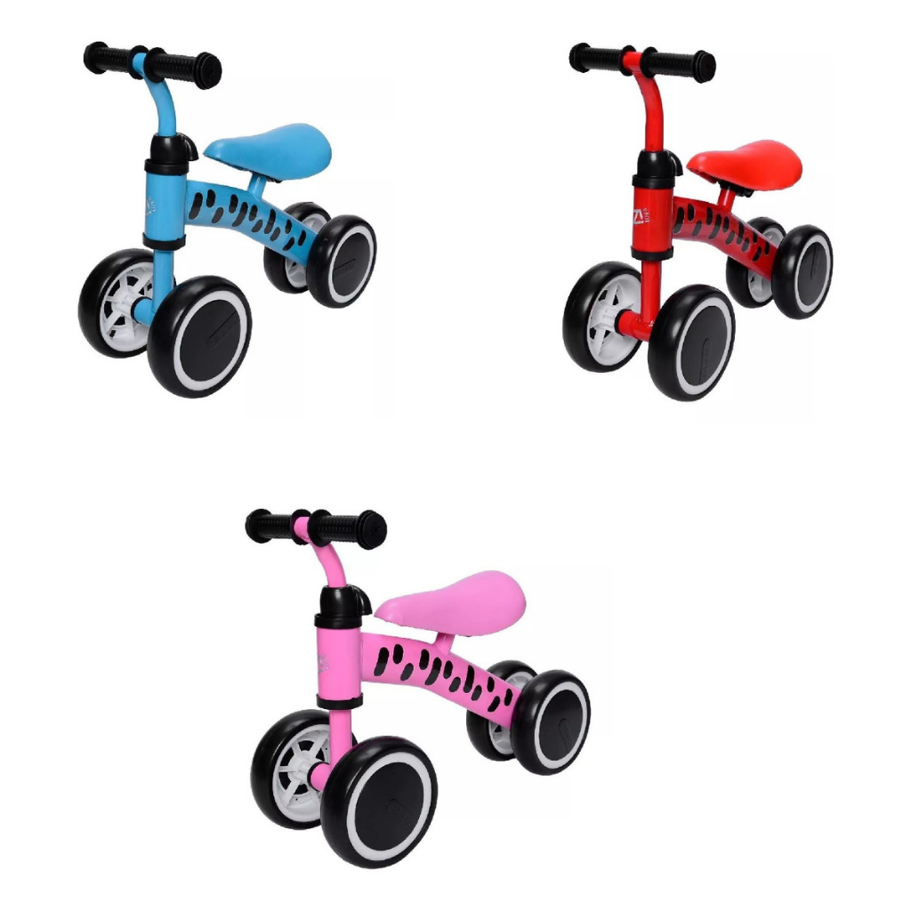 Bicicleta de Equilibrio Quadriciclo Sem Pedal Infantil Bebê Luxo Menino e Menina