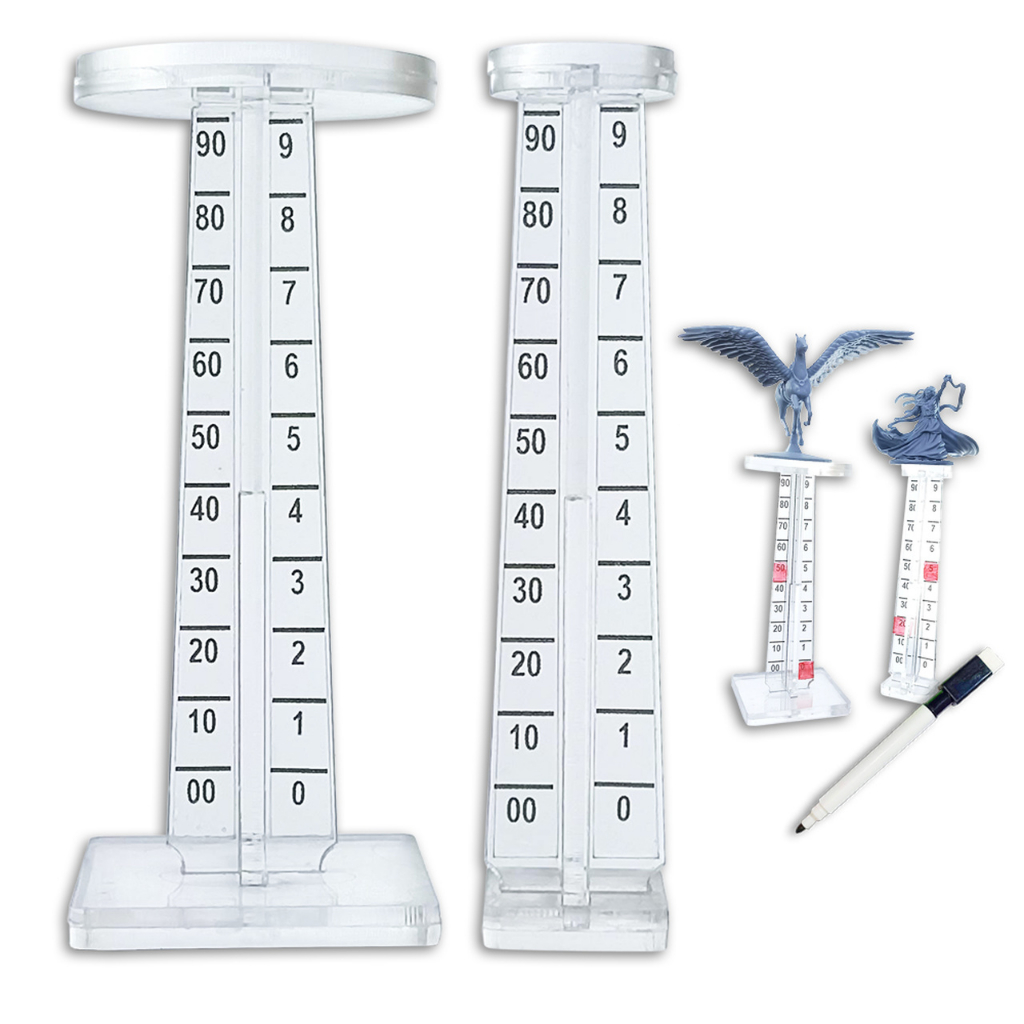 Kit 2 Suportes Aéreos RPG para Miniatura em Acrílico com Caneta Marcadora para Altura Vôo Wargame Warhammer