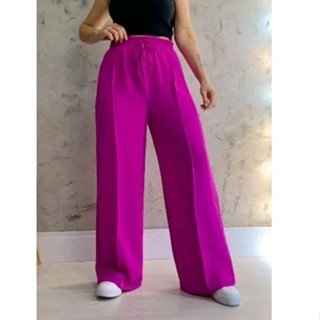 Calça Pantalona Feminina Duna com Elástico Cintura alta