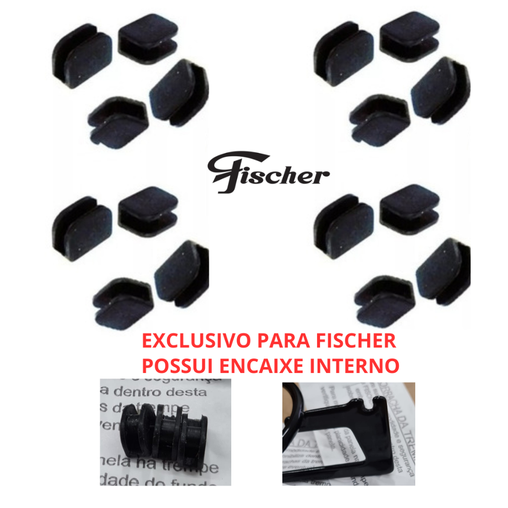 Borracha da trempe grade fogão cooktop fischer (16 peças)