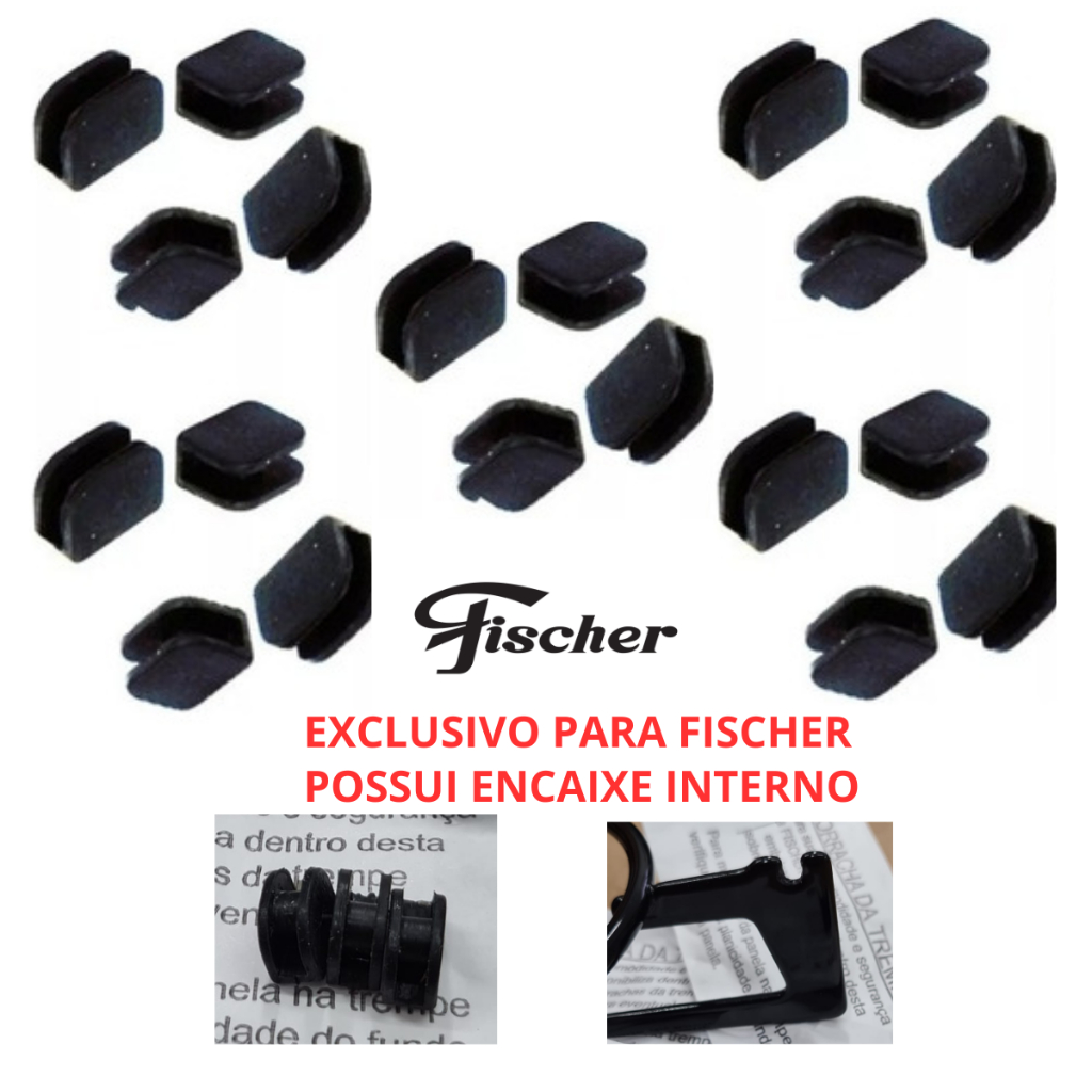 Borracha Da Trempe Grade Fogão Cooktop Fischer | Kit 20 Peças