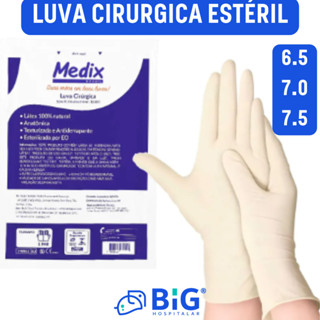 Luva Cirúrgica Estéril de Látex Life Plus Medix - Par