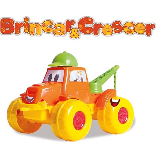 Brinquedo Infantil Caminhãozinho Guincho 20CM Plástico Color - Carrinhos De Brinquedo Brincar e Crescer Divplast