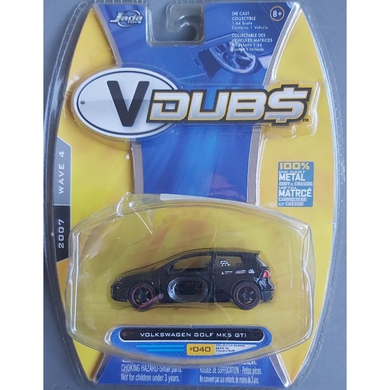 JADA VDUBS VW GOLF GTI ESCALA 1.64 COLEÇÃO ANTIGA LACRADO NA CARTELA NOVO