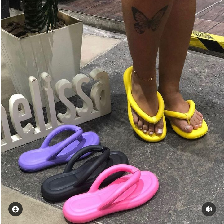Chinelo Rasteirinha Melissa Flip Flop Free Feminino Chinelão Nuvem Bóia Original Promoção Macio
