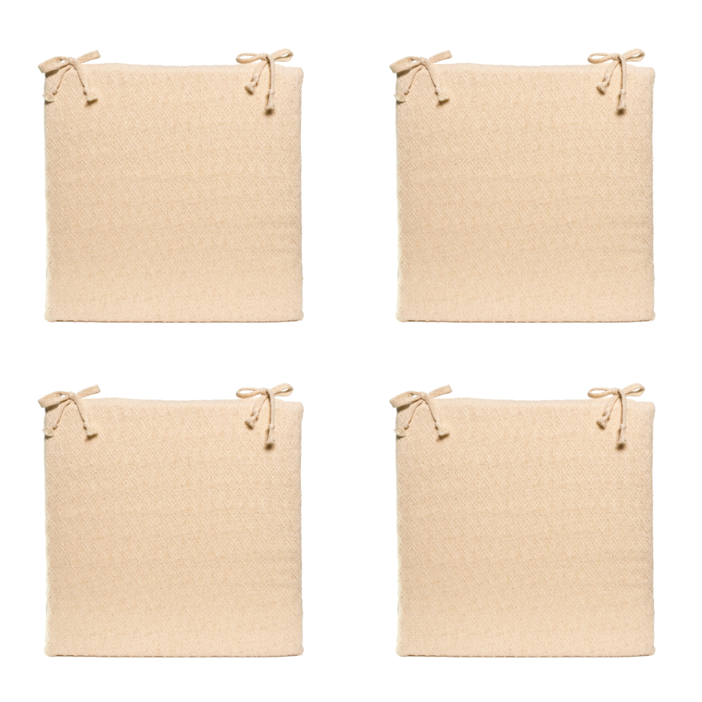 Kit Almofada Assento 40cmx40cm Bland Natural 04 Peças em Oferta na Shopee