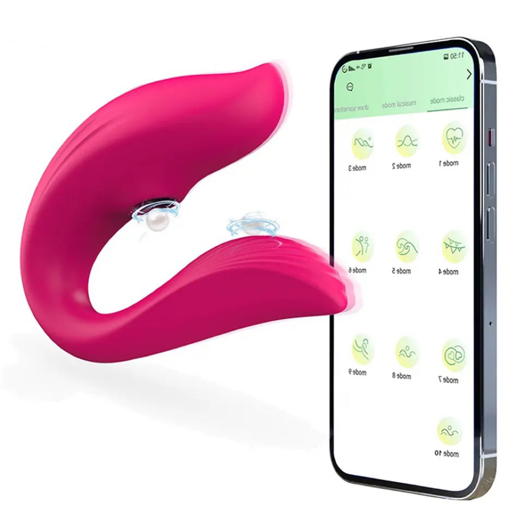 Vibrador Casal com Sucção de Blutooth Cotrole no Celular CS-08