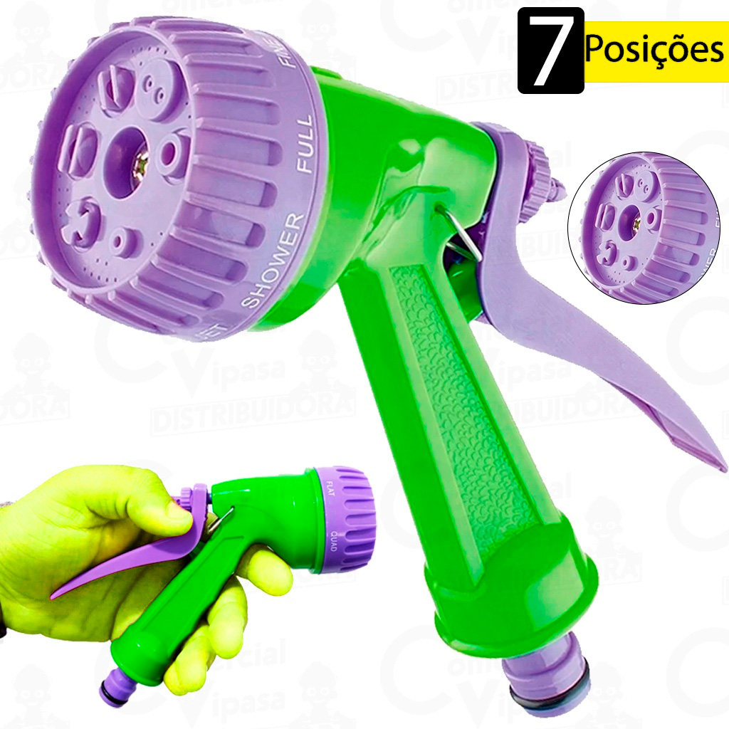 Esguicho Tipo Pistola Palisad Com Multi Jato Regulável Ajustável 7 Posições Resistente Mangueira em Oferta na Shopee