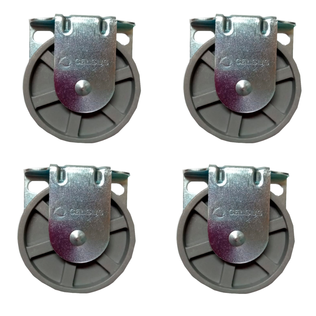 Kit 4 Rodízio Roldana Para Bicama Auxiliar Reforçado 25mm 75mm