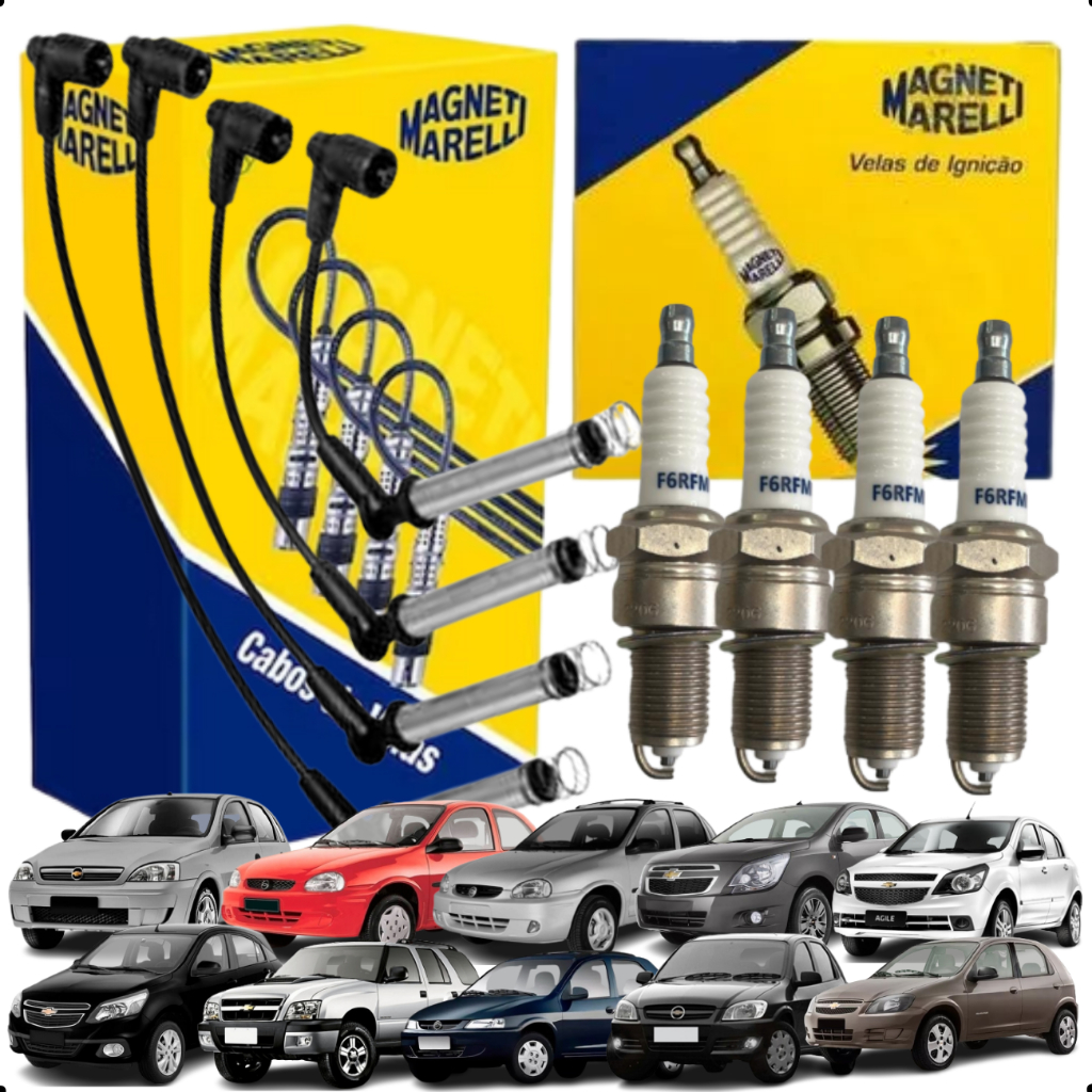Jogo Cabo + Vela Ignição Corsa Agile Blazer Celta Corsa Classic em Oferta na Shopee