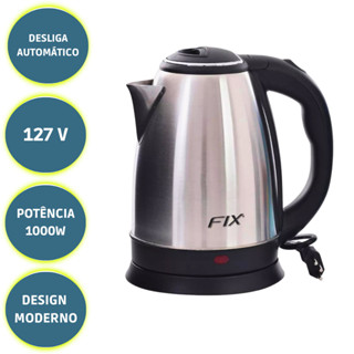 Chaleira Jarra Elétrica 110v Inox 1,8l Auto Desligamento