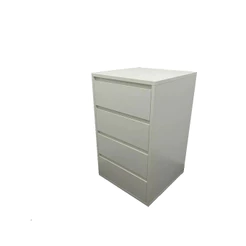 Gaveteiro Cor Branco C/ 4 Gavetas Puxador Cava 100%MDF