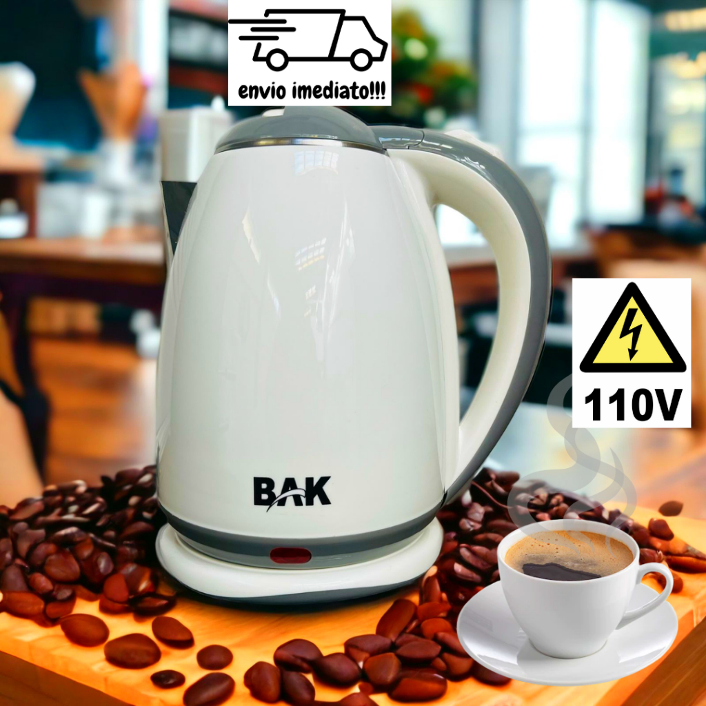 Chaleira Elétrica 110V De Inox Premium 1,8 Litros Branca Jarra Elétrica