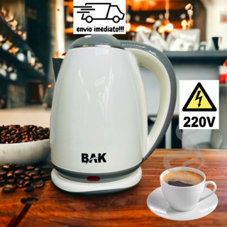 Chaleira Elétrica 220V De Inox Premium 1,8 Litros Branca Jarra Elétrica