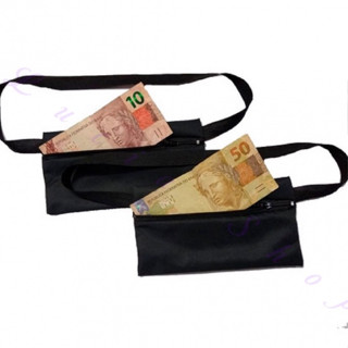 KIT 2 Porta dinheiro bolsa cintura porta money bolsa secreta Doleira Pochete