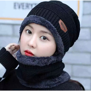 Touca e Gorro Cachecol Inverno Forrado Soft Confortável