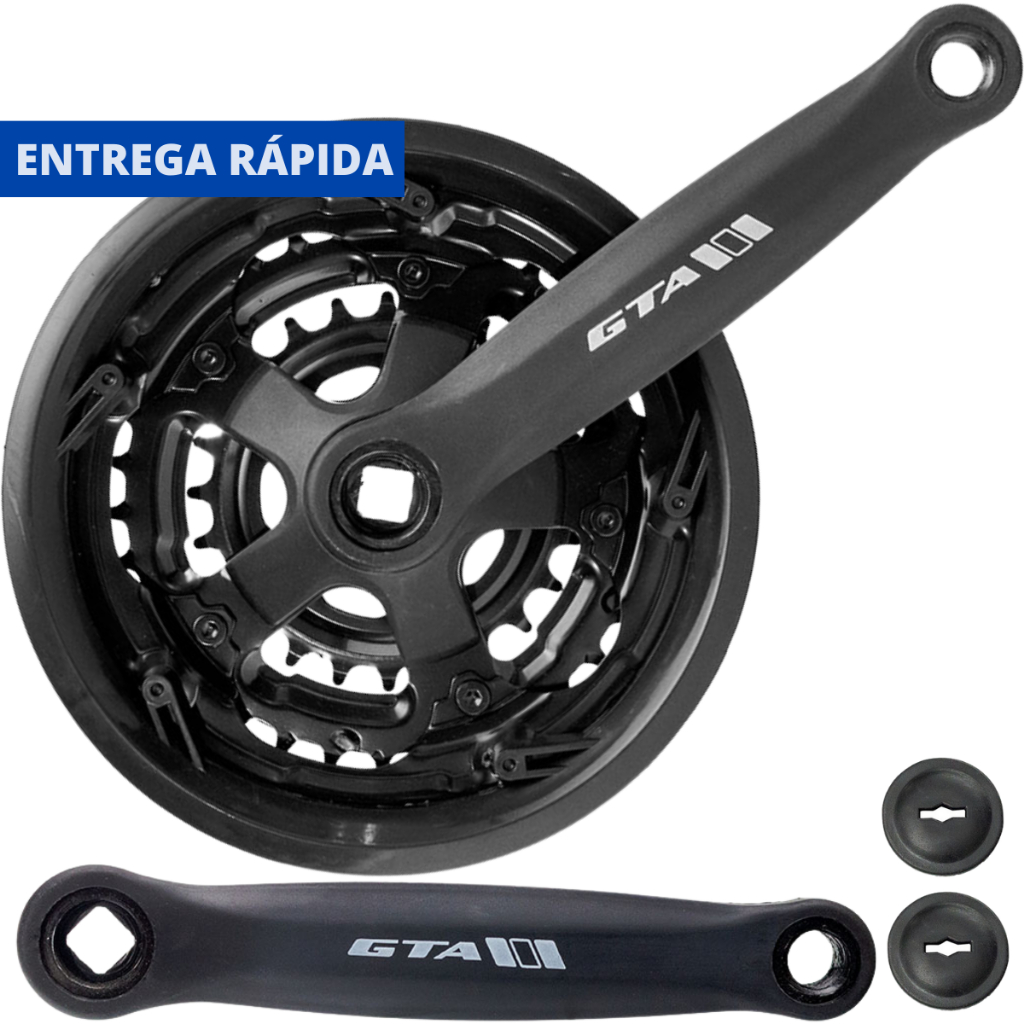 Pedivela 3 Velocidades 24/34/42 Dentes Pe De Vela Original com proteção