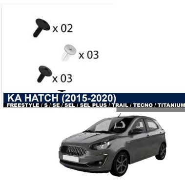 Kit Grampo Parafuso Parachoque Traseiro Ford Ka 2015 2016 2017 2018 2019 2020 kpa0317001