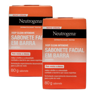 Kit 2 Sabonetes Facial Neutrogena Deep Clean 80g