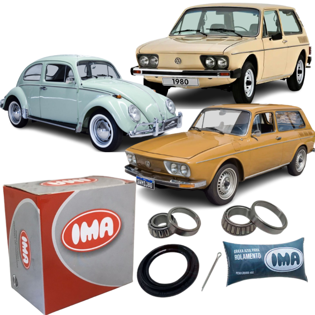 Kit Rolamento Roda Dianteira Brasilia Fusca Variant 4 Furos