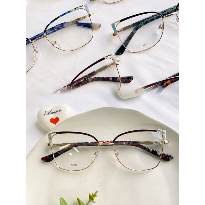 Armação Para Óculos de Grau Feminino Modelo NOVO Bonito 2438 em Oferta na Shopee