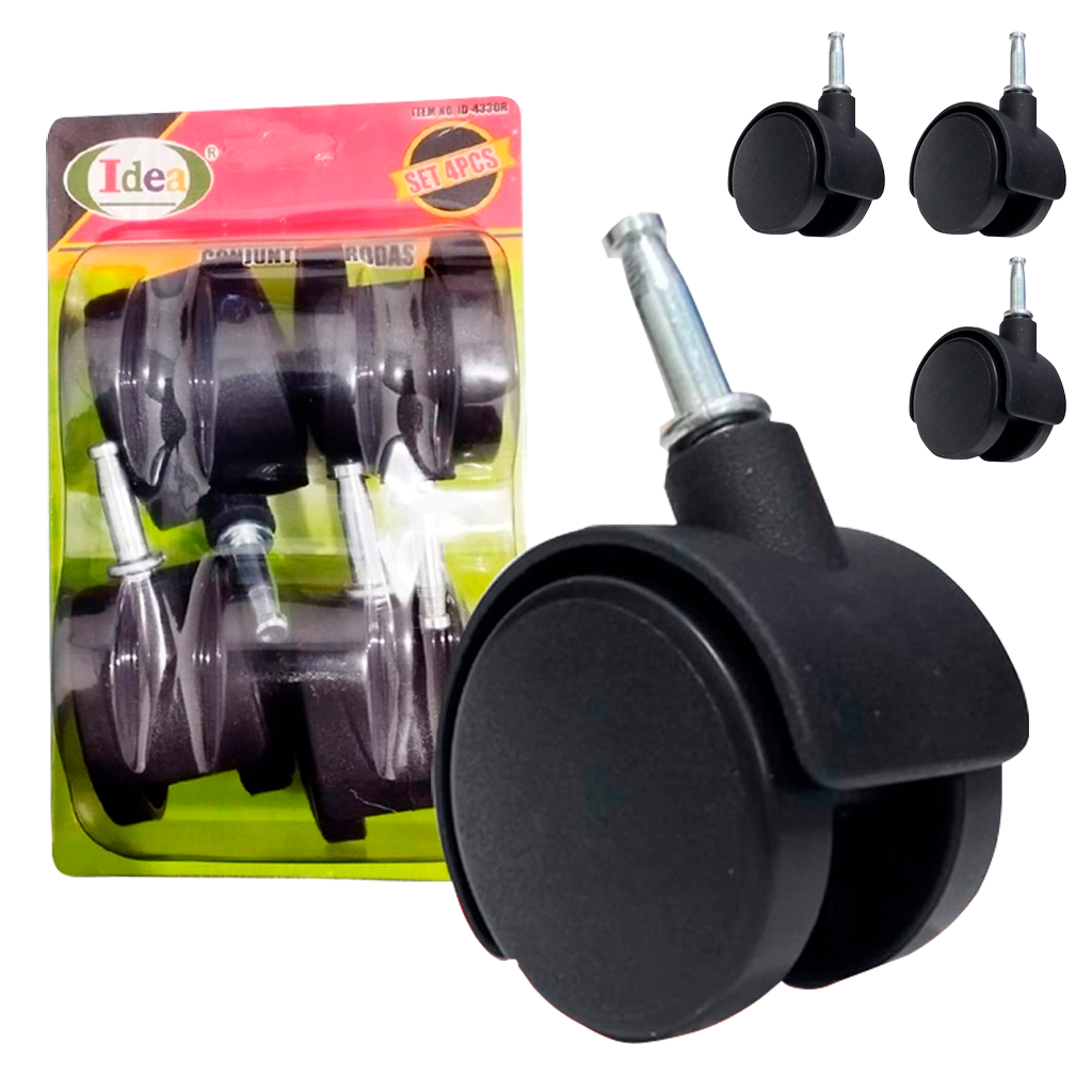 Conjunto De Rodízios Rodinhas Giratórias Cadeiras De Escritório Fruteira Carrinho Auxiliar Multiuso em Oferta na Shopee