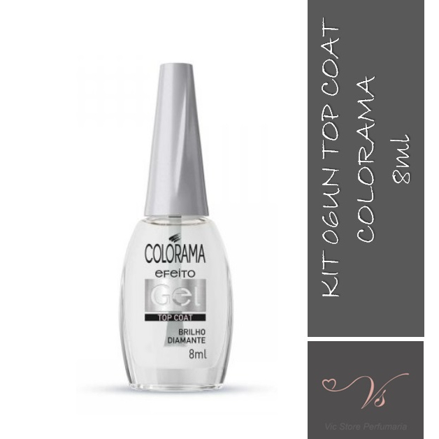 Kit 6un do Esmalte Colorama Top Coat Brilho Diamante