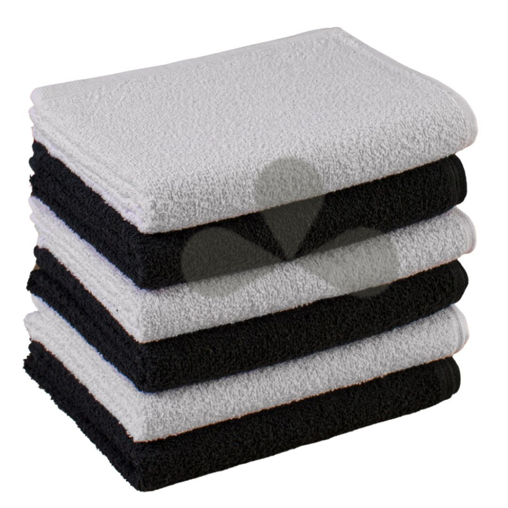 Toalhas De Rosto Grande Felpudas Preta Ou Branca Kits Com  05 - 10 - 15  ou  20