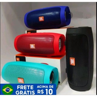 caixinha de som charge 3 mini bluetooth SD pendrive com rádio AM e FM