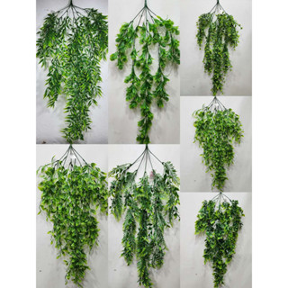 Planta Pendurada Verde Artificial Parede Folhagem Para Decoração