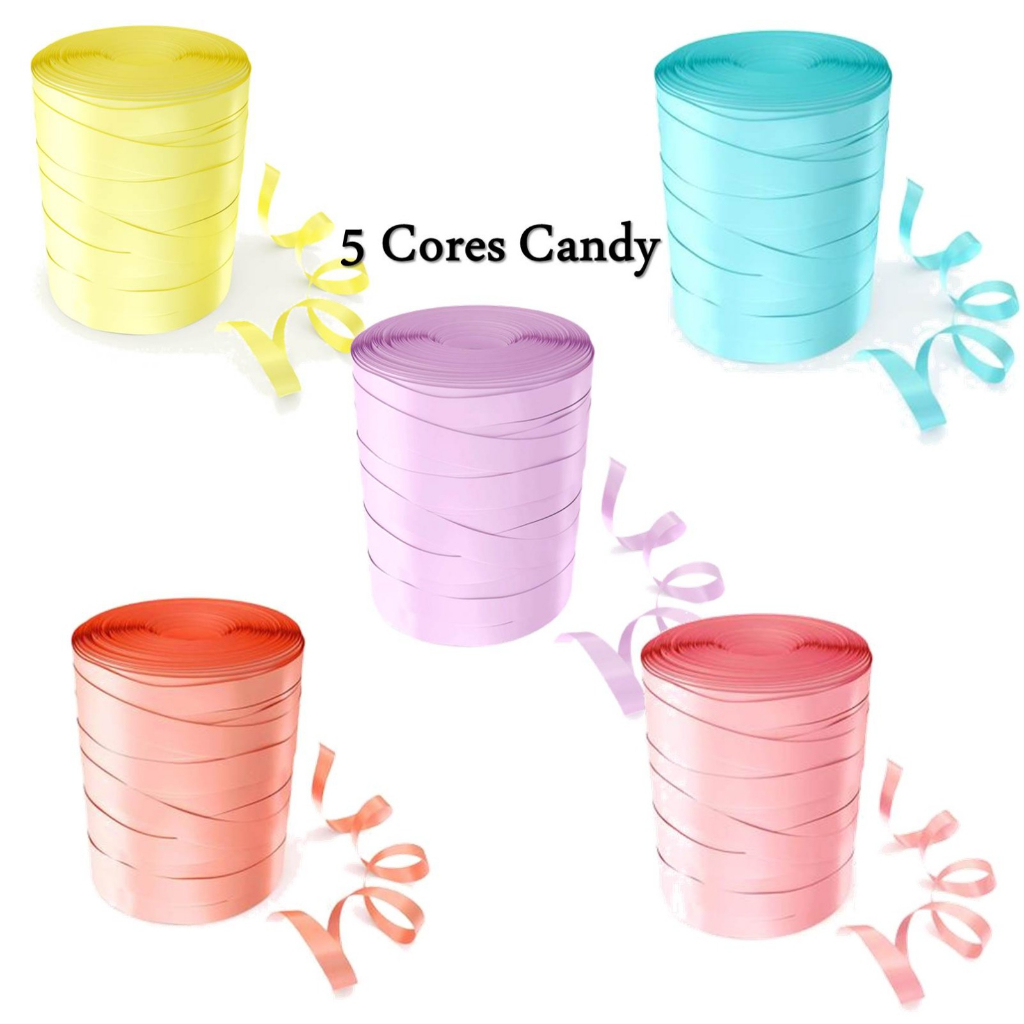 Fitilho Colorido Candy Color 5 rolos Um de cada cor